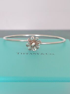 Vintage Retired Tiffany & Co. Paloma Picasso Daisy Bangle Bracelet - 925 Silver